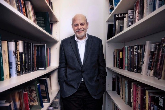 Kim Stallwood and his animal rights library.